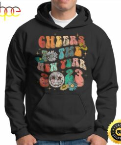 New Year Eve Costume Cheers To The New Year 2023 Groovy Unisex Basic T-shirt