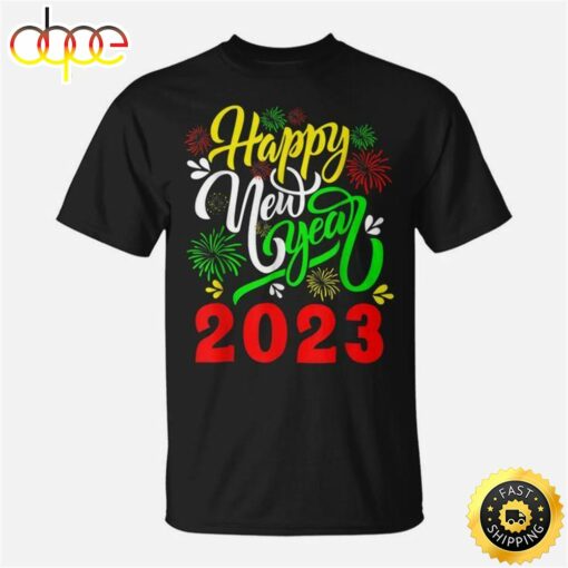 New Years Eve Party Supplies Kids Nye 2023 Happy New Year T-shirt Graphic Tee