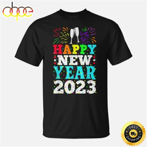 New Years Eve Party Supplies Kids Nye 2023 Happy New Year T-shirt Unisex Tee