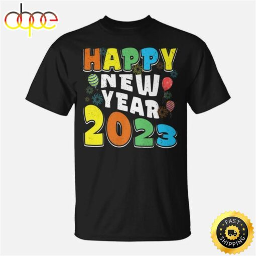 New Years Eve Party Supplies Kids Nye 2023 Happy New Year Unisex Basic T-shirt