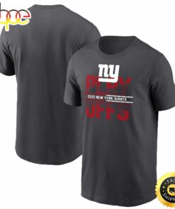 New York Giants 2022 NFL Playoffs Iconic Anthracite T-shirt