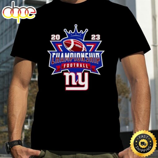 New York Giants Football Nfl 2023 Championship Crown Logo Shirt