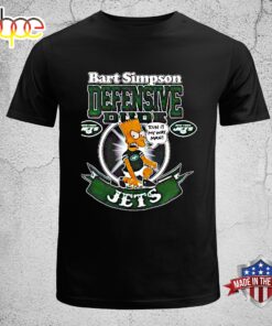 New York Jets Nfl Bart Simpson Defensive Dude 2024 Unisex T-Shirt