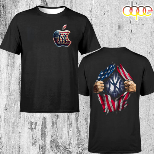 New York Yankees And Apple Independence Day Unisex T-Shirt