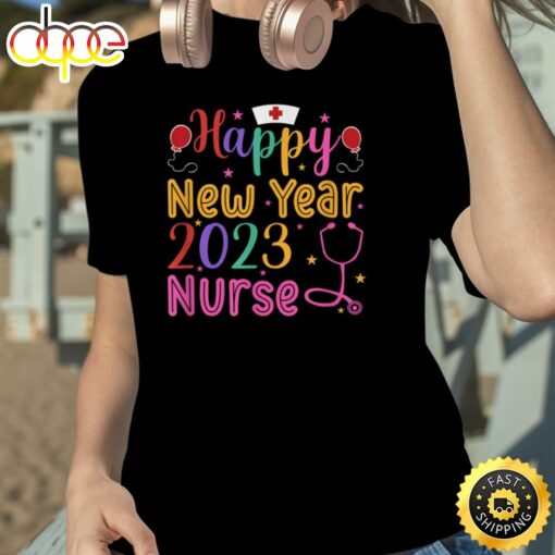 Nurse Happy New Year 2023 Unisex Basic T-shirt