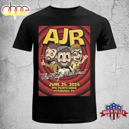 Official AJR The Maybe Man Tour June 25, 2024 PPG Paints Arena, Pittsburgh, PA T-shirt