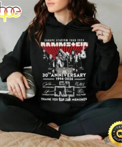 Official Europe Stadium Tour 2024 Rammstein 30th Anniversary 1994 2024 Thank You For The Memories Signatures Shirt