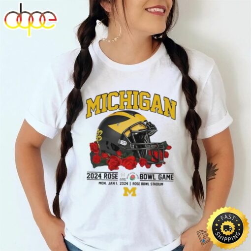 Official Michigan 2024 Rose Bwl Game Shirt