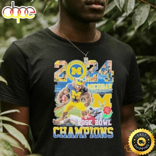 Official Michigan Beat Alabama 2024 Rose Bowl Champions Shirt