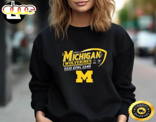 Official Michigan Wolverines Gain The Rose Bowl College Football Playoff 2024 Ncaa Football Unisex T-Shirt