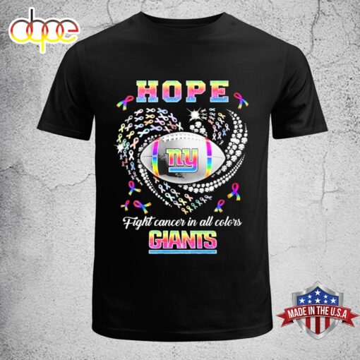 Official NFL Hope Fight Cancer In All New York Giants Pride Month 2024 Unisex T-Shirt