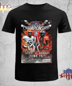 Official Omaha Beef vs Sioux City Bandits Football 2024 NAL Championship Matchup Unisex T-Shirt