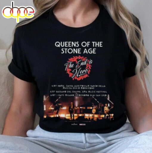 Official Queens Of The Stone Age The End Is Nero Tour 2024 Fan Gifts Classic T Shirt