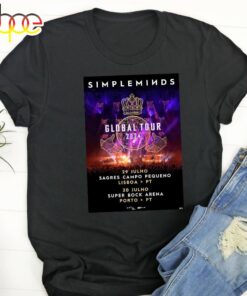 Official SIMPLE MINDS concert in Lisbon 2024 Black T-shirt
