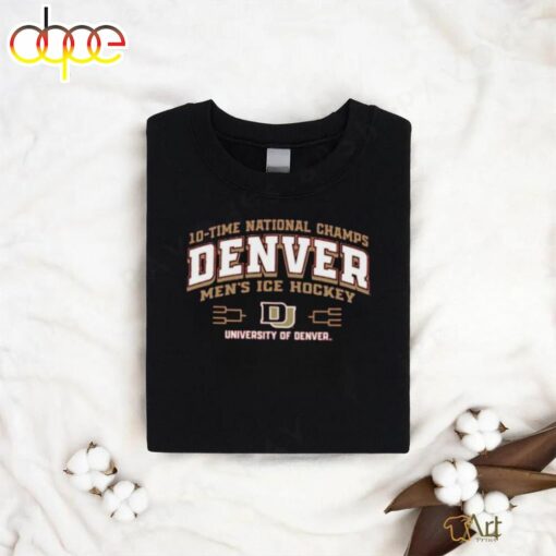 Official denver Pioneers University Of Denver 10 Time National Champions Men’s Ice Hockey Shirt