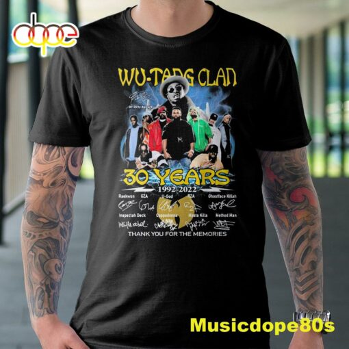 Ol’ Dirty Bastard Wu-tang Clan 30 Years 1992-2022 Thank You For The Memories Tshirt