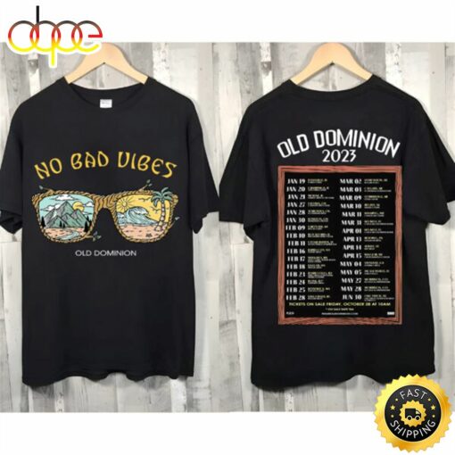 Old Dominion Band No Bad Vibes Tour 2023 Shirt