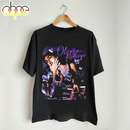 Olivia Rodrigo 2024 Tour Graphic Shirt Funny Black Vintage T-Shirt