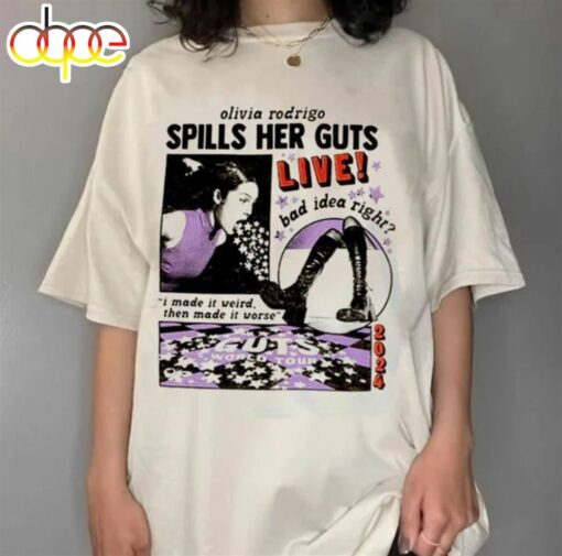 Olivia Rodrigo Guts Tour 2024 T-Shirt Gift For Fans