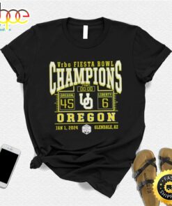 Oregon Ducks 2024 Fiesta Bowl Champions Score Shirt