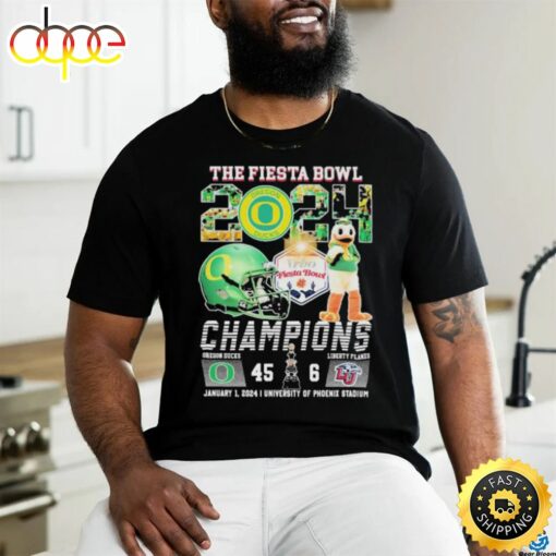 Oregon Ducks Mascot The Fiesta Bowl 2024 Champions Shirt