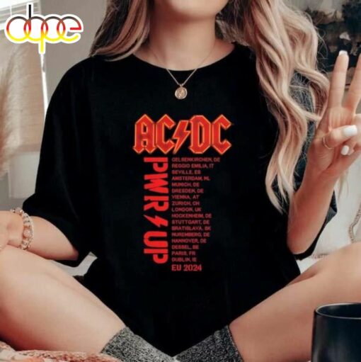 Original Ac Dc Power Up European Tour 2024 Shirt