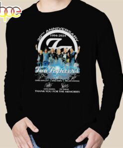 Original Foo Fighters Band 30th Anniversary 1994 2024 Thank You For The Memories Signatures Shirt