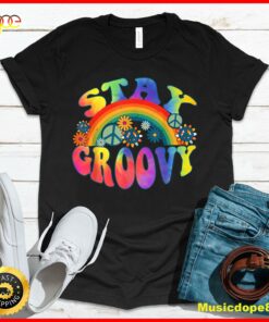 PEACE SIGN LOVE 60s 70s Tie Dye Hippie Halloween Costume T-Shirt