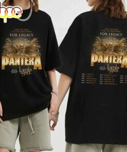 Pantera 2024 Tour With Lamp Of God Black T-Shirt Gift Fans Music All Size T-Shirt