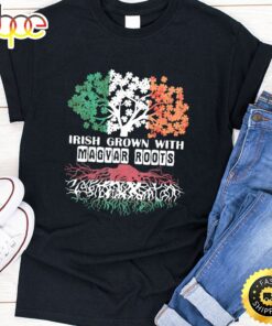 Patrick Day Irish Ireland Root Magyar Hungary Flag T-Shirt