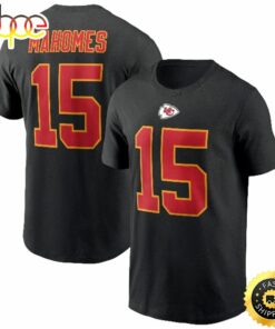 Patrick Mahomes Kansas City Chiefs Name &amp Number Black T-shirt
