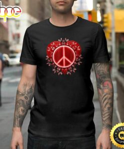 Peace Sign Valentine Design For Women Happy Valentines Day Unisex T-shirt