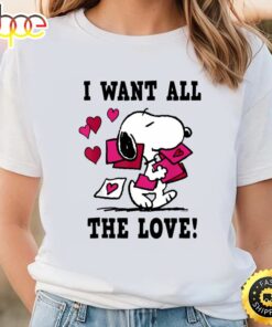 Peanuts Snoopy All The Love Valentine T-Shirt