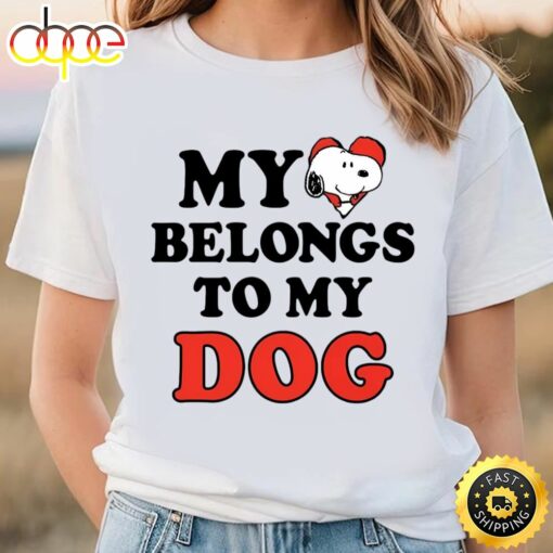 Peanuts Snoopy Heart Dog Shirt