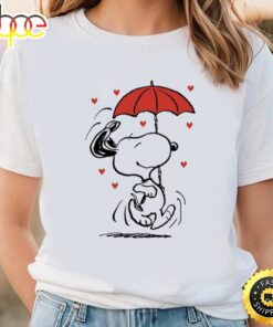 Peanuts Snoopy Raining Hearts Valentine T-Shirt