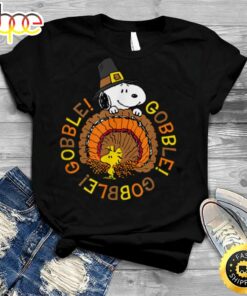 Peanuts Snoopy and Woodstock Thanksgiving Gobble T Shirt