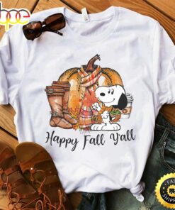 Peanuts Thanksgiving Shirt Happy Fall Y’ll With Snoopy
