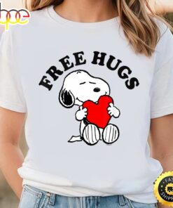 Peanuts Valentine Free Snoopy Hugs T-Shirt
