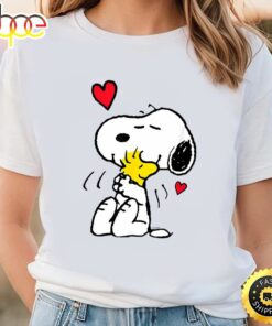 Peanuts Valentine Snoopy And Woodstock Lots Of Love T-shirt