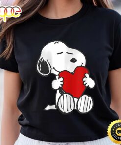 Peanuts Valentine Snoopy Hugging Heart Shirt