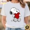 Peanuts Valentine Snoopy Hugging Heart T-Shirt