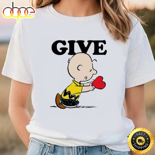 Peanuts Valentines Charlie Brown Give Shirt