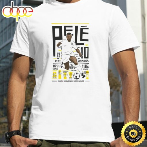 Pel Santos Fc The Football Legend Player Soccer Unisex Tee T-Shirt