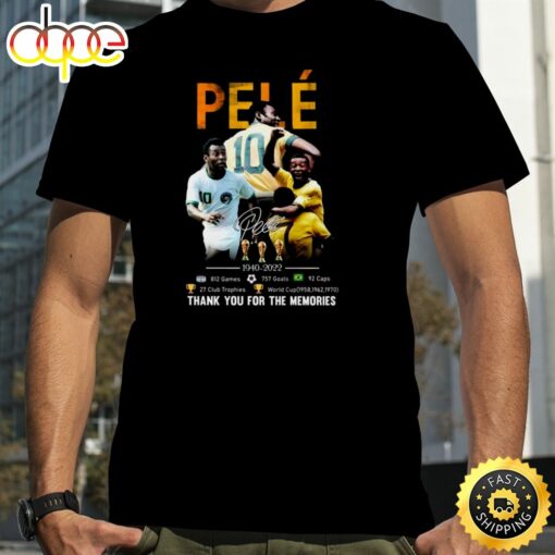 Pele 1940 – 2022 Goals Thank You For The Memories Signature Player Soccer Unisex Tee T-Shirt