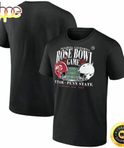 Penn State Nittany Lions vs. Utah Utes Fanatics Branded 2023 Rose Bowl Matchup Old School Black T-shirt