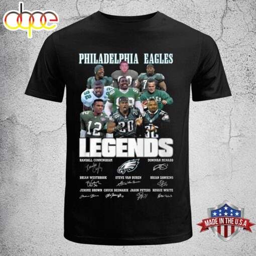 Philadelphia Eagles Legends Unisex Black T-Shirt