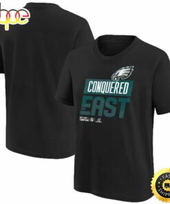 Philadelphia Eagles Youth 2022 NFC East Division Champions Locker Room Trophy Collection Black T-shirt