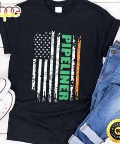 Pipeliner Usa Flag Irish St Patrick Day Gift Premium T-Shirt