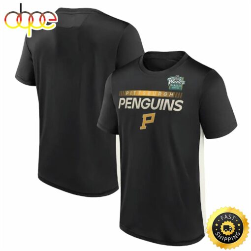 Pittsburgh Penguins Fanatics Branded 2023 NHL Winter Classic Authentic Pro Black T-shirt