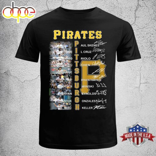 Pittsburgh Pirates Baseball Team True Starting Squad Signatures T-shirt